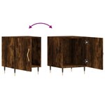 vidaXL Tables de chevet 2 Pièces chêne fumé 40x40x50 cm bois d'ingénierie