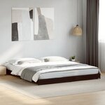 vidaXL Cadre de lit sans matelas noir 200x200 cm