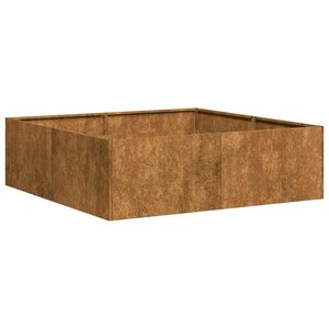 vidaXL Jardinière rouillé 100x100x30 cm acier inoxydable