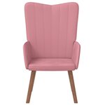 vidaXL Chaise de relaxation Rose Velours