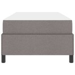 vidaXL Lit à ressorts Taupe  Noir 80 x 200 cm Tissu  Bois Engineered