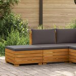 vidaXL Ensemble de salon de jardin 2 Pièce Marron Bois d'Acacia Massif