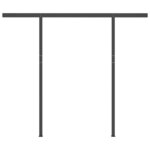 vidaXL Auvent automatique capteur de vent LED 3 5x2 5 m Orange marron