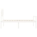 vidaXL Lit pour personne âgée et tête de lit 90x200 cm bois massif