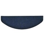 vidaXL Tapis d'escalier autocollants 20 pièces 65 x 21 x 4 cm Bleu marine Demi-rond Grand