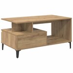 vidaXL Table basse Chêne artisanal 90 x 49 x 45 cm Bois d'ingénierie