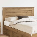vidaXL Tête de lit Chêne artisanal 140 cm Bois d'ingénierie