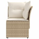 vidaXL Sofa de jardin avec accoudoirs et sofa d'angle 2 Pièce Rotin PE