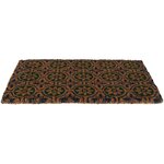 Paillasson en fibres de coco à motifs 75 x 45 cm fleurs