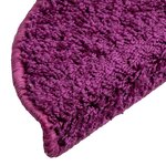 vidaXL Tapis d'escalier 10 pièces 56x17x3 cm Violet Demi-rond