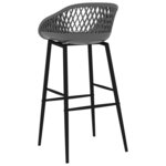 vidaXL Chaises de bar lot de 2 gris