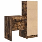 vidaXL Bureau avec tiroir avec étagère avec stockage 2 Pièces Chêne fumé