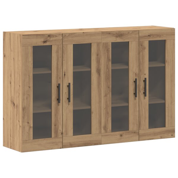 vidaXL Armoires murales 2 Pièces en chêne artisan 69 5x34x90 cm en bois d'ingénierie