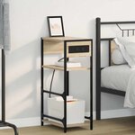 vidaXL Cabinet de chevet avec tiroir Chêne sonoma 40 x 27 x 76 cm