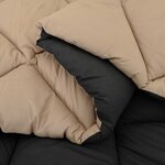 vidaXL Duvet d'hiver Noir et Taupe 220 x 240 cm Microfibre