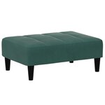 vidaXL Canapé-lit à 2 places avec repose-pied vert foncé velours