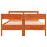 vidaXL Cadre de lit sans matelas cire marron 140x190cm bois pin massif
