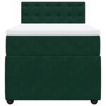 vidaXL Sommier à lattes de lit avec matelas Vert foncé 100x200 cm