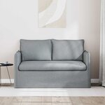 vidaXL Canapé Gris clair 136 x 82 x 85 cm tissu