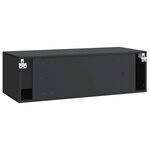 vidaXL Meuble TV mural Noir 98 x 41 x 30 cm Bois d'ingénierie