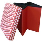 Pouf coffre carré pliable scandinave