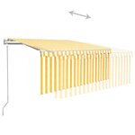 vidaXL Auvent rétractable automatique avec store 3x2 5m Jaune et blanc
