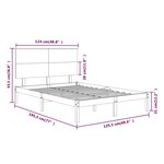 vidaXL Cadre de lit Blanc Bois massif 120x190 cm Petit double