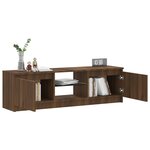 vidaXL Meuble TV avec lumières LED chêne marron 120x30x35 5 cm
