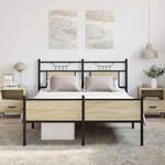 vidaXL Cadre de lit sans matelas chêne sonoma 140x190 cm