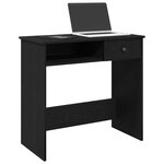 vidaXL Bureau Noir 80x40x75 cm Aggloméré