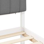 vidaXL Cadre de lit avec tête de lit rembourrée Blanc et gris clair