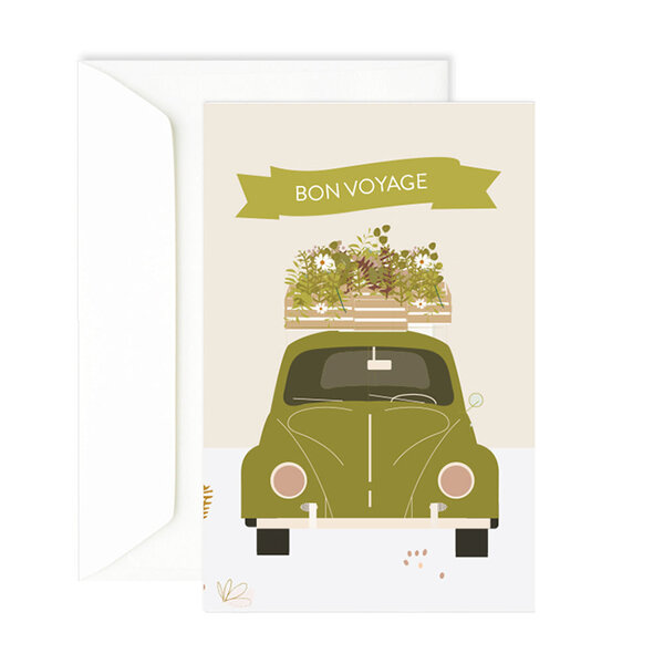 Carte de départ en retraite bon voyage