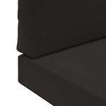 vidaXL Coussin de canapé d'extérieur 3 Pièces Noir Polyester