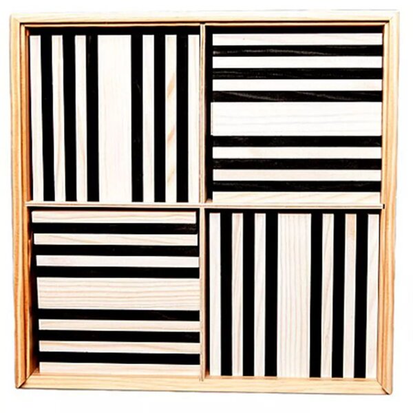 Kapla jeu de planches en bois 100 pièces noir et blanc kapl172127