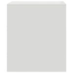 vidaXL Table de chevet blanc 34 5x39x44 cm acier