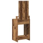 Coiffeuse vidaXL avec lumières LED en vieux bois 50x41x140 cm
