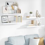 vidaXL Étagère murale flottante 4 Pièces Blanc brillant 80x23 5x3 8cm MDF