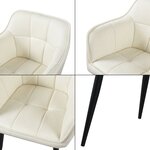 Chaise de salle à manger 81 x 57 x 53 cm beige 03_0009199