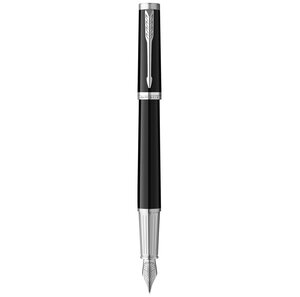 Stylo plume PARKER INGENUITY Noir Finition chromée Plume Fine cartouche d'encre noire coffret cadeau