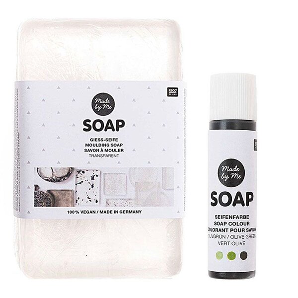 Savon à mouler transparent vegan 250 g + Colorant vert olive
