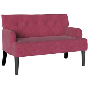 vidaXL Banc Chesterfield Bordeaux 112 x 65 5 x 75 cm Velours