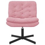 vidaXL Fauteuil relaxant pivotant Rose 63 x 75 x 76 cm Velours