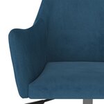 vidaXL Chaises pivotantes à manger lot de 2 bleu velours