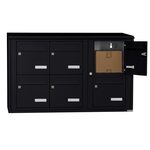 Bloc collectif Leabox  3x2  grade 3  simple face  extérieur  mural  noir 9005 finition brillante