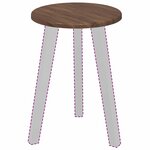 vidaXL Plateau de table Chêne marron 30 x 30 x 1 5 cm