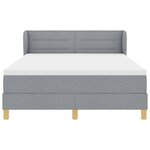 vidaXL Lit à ressorts avec matelas Gris clair 140 x 200 cm tissu