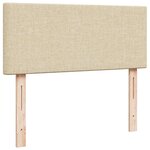 vidaXL Cadre de lit ottoman avec matelas crème 120x200cm tissu