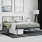 vidaXL Cadre de lit métal sans matelas avec tête de lit noir 140x190cm