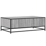 vidaXL Table basse sonoma gris 100x57x35 cm bois d'ingénierie et métal