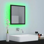 Vidaxl miroir à led de salle de bain noir 40x8 5x37 cm acrylique